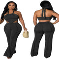 new european and american style women's foreign trade  nightclub sexy irregular strappy off-shoulder top and skirt set