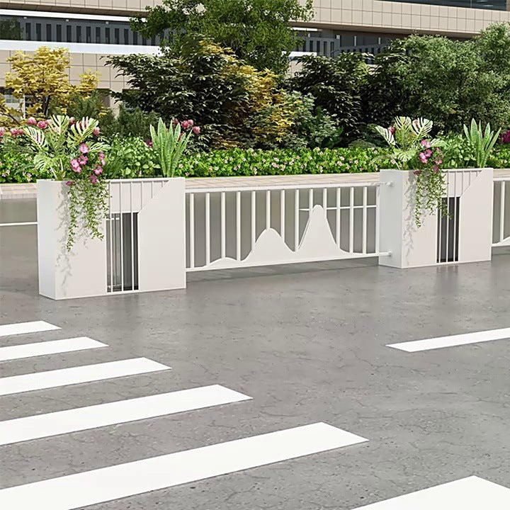 Outdoor wrought iron flower box combination Municipal landscape flower bed flower stand Commercial street greening fence partition flower groove decoration