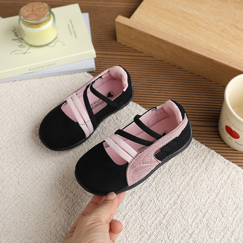 Girls' soft-soled flats: new korean style fashionable slip-on leather shoes for spring/autumn  - perfect for performances