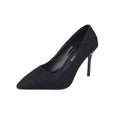 High heels for women 2025new arrivalpopular suede fashioneasiest for matchautum women's shoes k-style banquet stiletto pointed toe flats