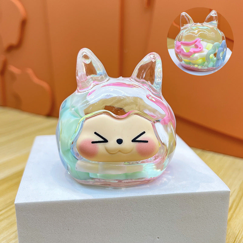 oversized three-dimensional quicksand KIKI shopping mall blind box figure desktop ornament car pendant DIY jewelry accessories