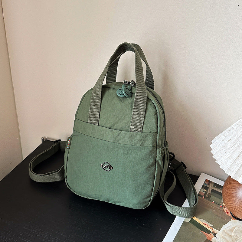 Cross-border casual versatile simple small backpack 2025 new travel backpack lightweight chest back double shoulder dual-purpose bag women