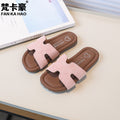Vancahao kids small fragrance style slippers  summernew arrivalk-stylegirl french beach soft bottom sandals