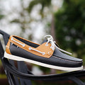 New arrival: men's casual leather boat shoes - slip-on, british style, versatile, low-cut, breathable driving shoes