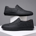 Summer hollow-out sandals cross-border men's leather shoes business casual genuine soft leather shoes non-slip soft sole middle-aged and elderly dad shoes