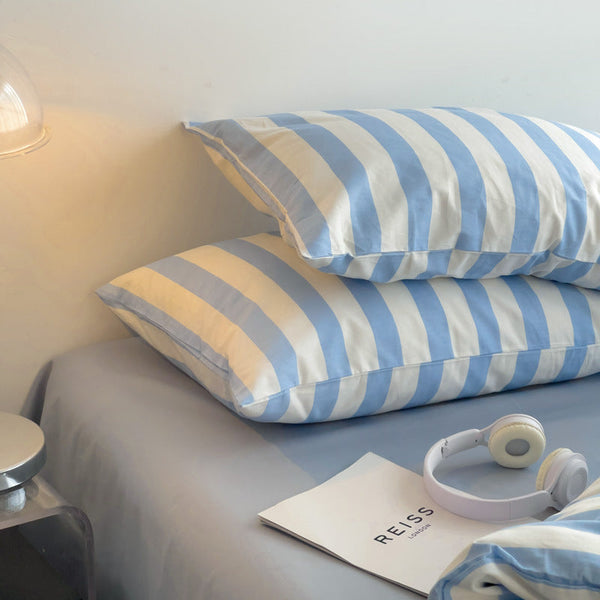 Simple striped cotton pillowcase letter ins wind bedroom with pillow cover 48 * 74cm pillow core liner cover wholesale