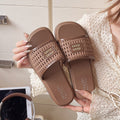 Women's shoes 2025 new fashion versatile thong sandals - trendy, home & outdoor wear, non-slip, lightweight, hollow-out beach slippers
