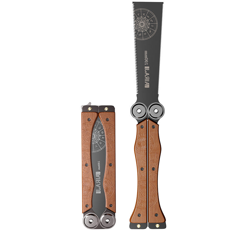 Arrizo Foldable Butterfly Saw Hand Saw Outdoor Logging Saw Hand Saw Woodworking Saw Double Sided Grinding Folding Saw