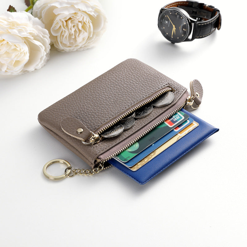 Small key zipper coin women's small wallet change bag mother model popular thin mini change bag storage bag