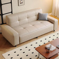 2026new arrival cat scratch leather sofa living room small apartment casual modern straight row apartment rental double three-person fabric sofa