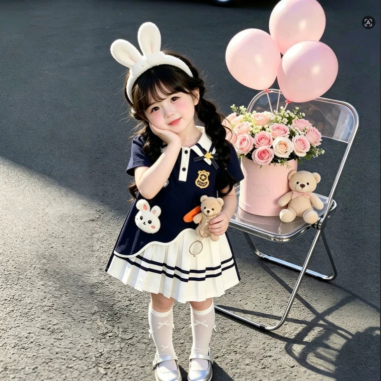【dropshipping】 pleated skirt new arrival: kids' casual chic summer princess dress - super cute and trendy
