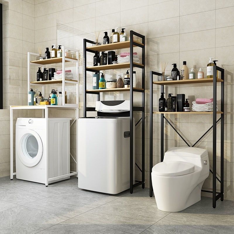 Washing machine rack Floor-to-ceiling toilet storage rack Roller balcony storage rack Multi-layer storage rack