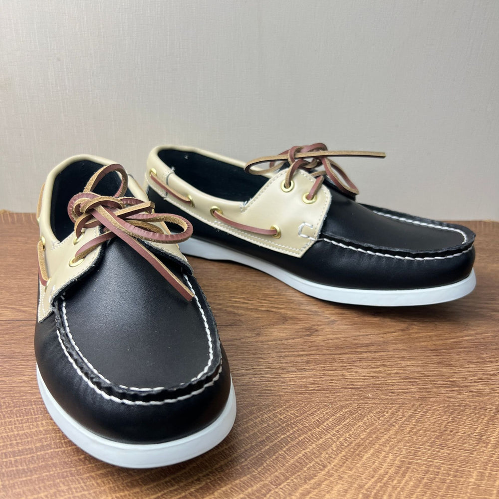 Men's leather dress shoes - genuine leather, stylish, versatile, low-cut, classic, plus size, casual, hand-stitched boat shoes - real shot photos
