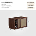 Black walnut solid wood sideboard bookcase low cabinet floor-standing bookshelf plaid storage rack storage cabinet coffee table tv cabinet
