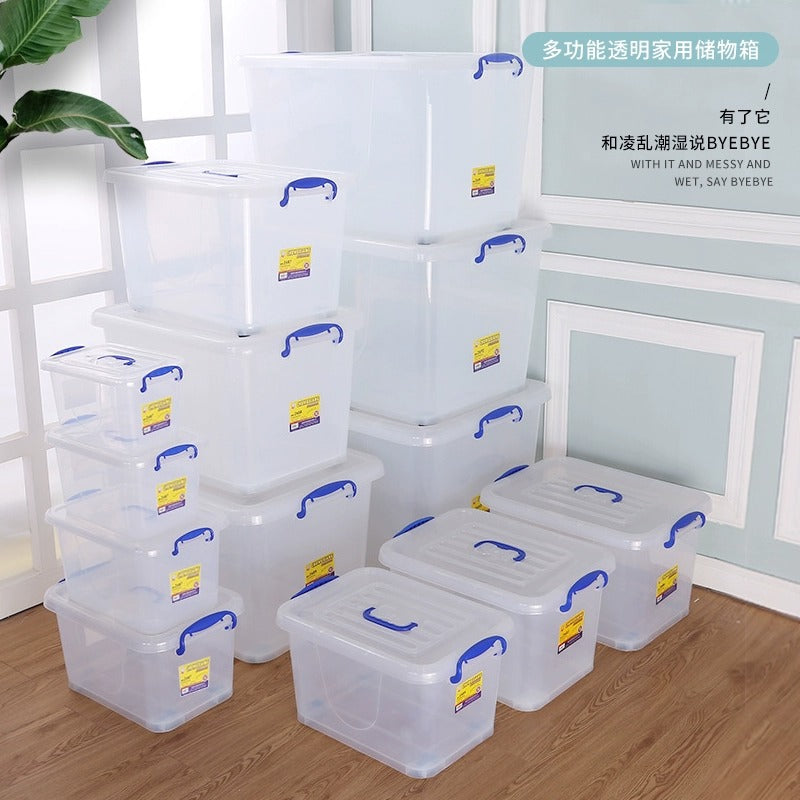 Hengda plastic transparent storage box extra large storage box clothes toy sorting box clothes storage box plastic basket box