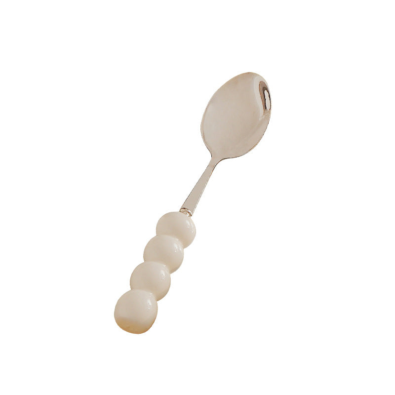 Luxury thickened ceramic handle cutlery set - high-end tableware, food-grade stainless steel forks and spoons for hotels, restaurants, wholesale