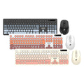Raiku r901 wireless keyboard and mouse combo - tri-color gradient, business & office universal keyboard, 2.4g