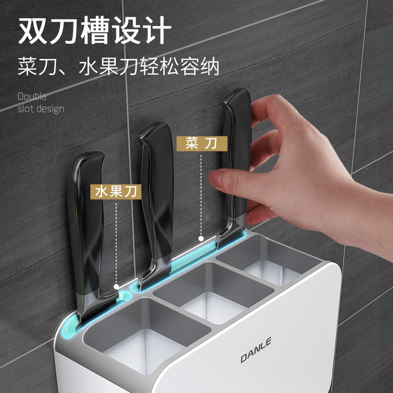 Chopsticks tube Wall-mounted non-punching suction cup Plastic drain cage basket bucket storage box Kitchen rack Factory customization