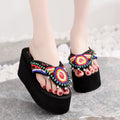 Shining jiao women's sandals 2026 new style outdoor flip-flops super high heel slippers women's summer internet celebrity fashion beach shoes