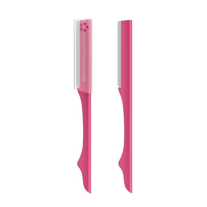 new product metal eyebrow trimmer women's stainless steel straight handle macro protective net special eyebrow trimmer beauty tool