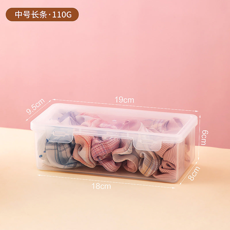 Desktop jewelry hairpin headgear transparent storage box plastic mirror cabinet drawer children's hair accessories storage box with lid ins