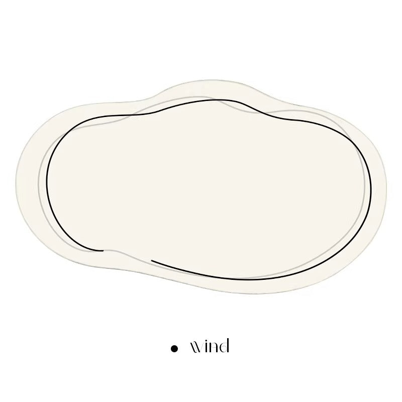 Round carpet living room  new bedroom bedside special shape oval cat scratching light luxury french ins style