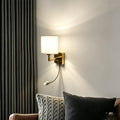 Accessible luxury fabric wall lamp cross-border hotel bedside reading lamp soft tube adjustable spotlight bedroom corridor indoor wall lamp