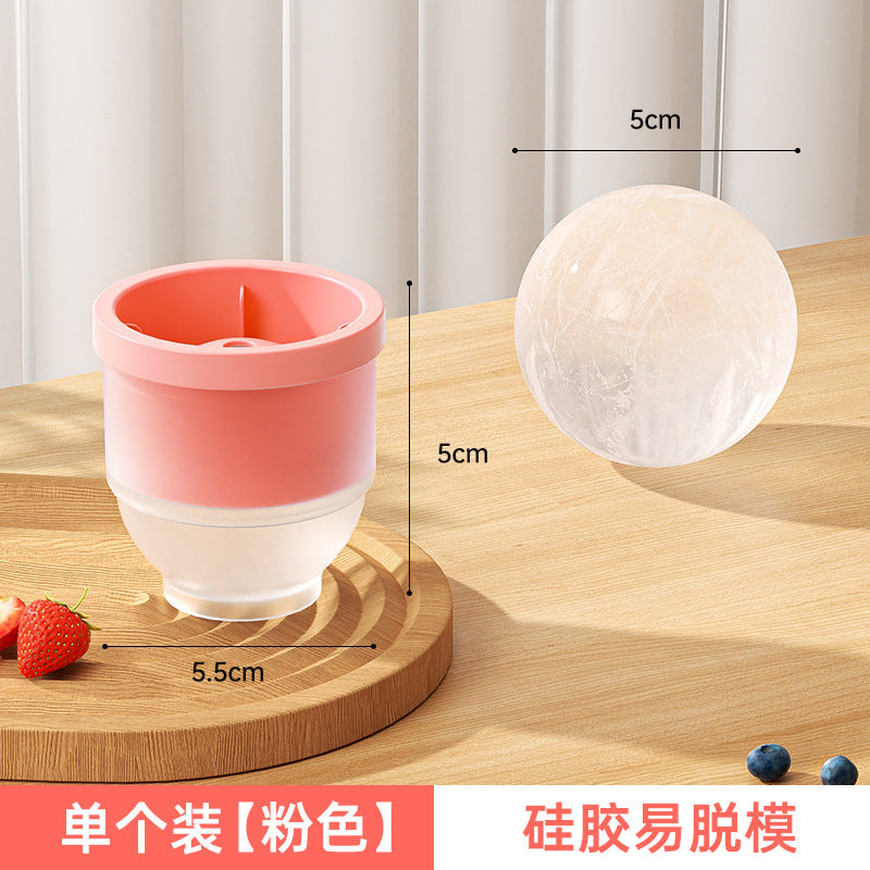 Whiskey round ice ball mold - food grade, home use, ice cube maker, quick-freezing round ice ball tray model - wholesale
