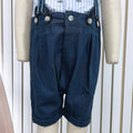 export original british short-sleeved short-climbing summerboy flat-climbing cotton fake two-piece shirt suspenders one piece dropshipping