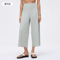 High-waisted athletic pants for women, new loose-fitting, versatile wide-leg style. petite-friendly, casual straight-leg cropped pants. d26021