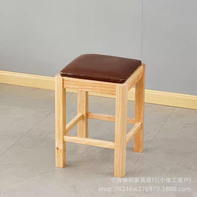 Solid wood stool table and chair combination commercial low stool catering restaurant long table snack square table small stool small bench