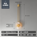 Modern minimalist wall sconce, long style, solid brass, for living room backdrop, hallway, aisle, glass ripple bedside, project wall lighting