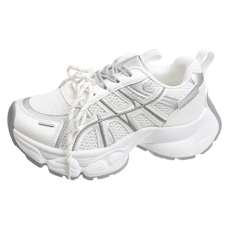 European station dad shoes women's 2026 summer new mesh breathable thick sole heightened retro best selling sports casual shoes