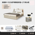 (upgraded white bed) + 15cm coconut palm mat + bedside table * 2 combination
