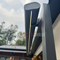 Export model, us standard 110v, full box aluminum alloy awning. available with electric operation, light, and retractable canopy