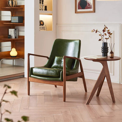 Scandinavian european casual solid wood sofa chair balcony living room lazy chair lounge chair casual chair footrest single sofa chair