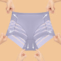 Multi-color combination cross-border exclusive high waist underwear women's breathable invisible plaid transparent sexy mesh women's briefs