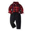 Export children's clothing autumn style preppy style boys handsome dress kids plaid long sleeves shirt western style brother and sister