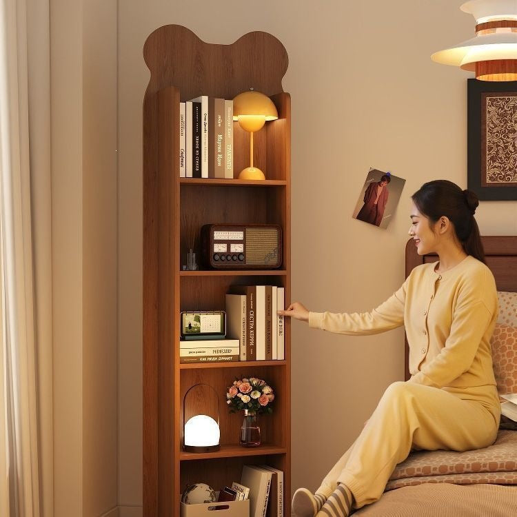 High-end new chinese style dressing mirror - bear rotating full-length mirror multifunctional floor-standing bookshelf try-on mirror