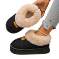 plus sizewinternew arrival fur all-in-one snow boots women's non-slip northeast cotton boots fleece-linedthickenedheattech cotton shoes