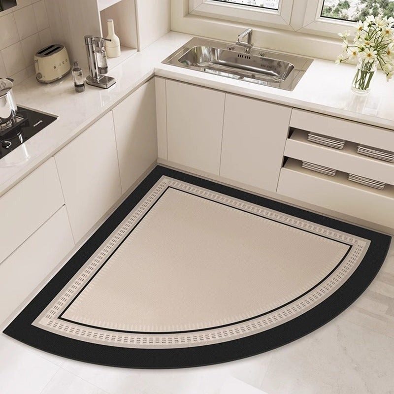 Heart-shaped kitchen mat, diatomaceous earth, non-slip, oil-resistant, wipeable, no-clean, absorbent, household, stain-resistant, floor mat, specialized carpet