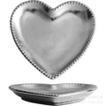 Trendy, electroplated silver heart ceramic plate - high-end desktop organizer for jewelry and cosmetics