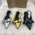 Za's 2025 new women's shoes: low heel, elegant, socialite style, closed-toe, low-cut pumps with back strap