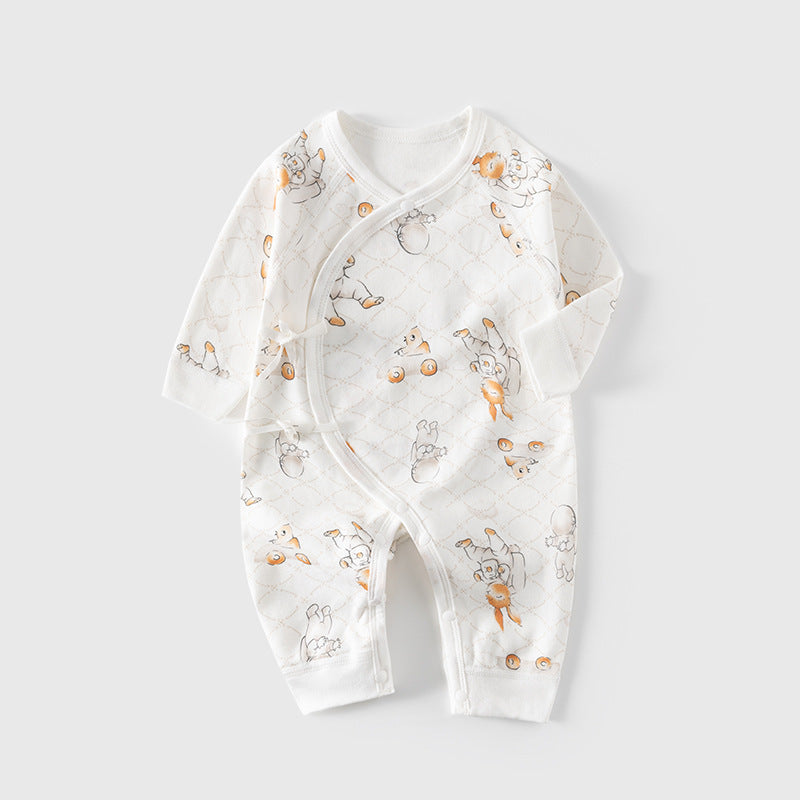 Babylon jumpsuit fall and winterpure cotton baby butterfly clothes boneless clothes newborn monk clothes type a spring & fall khaki