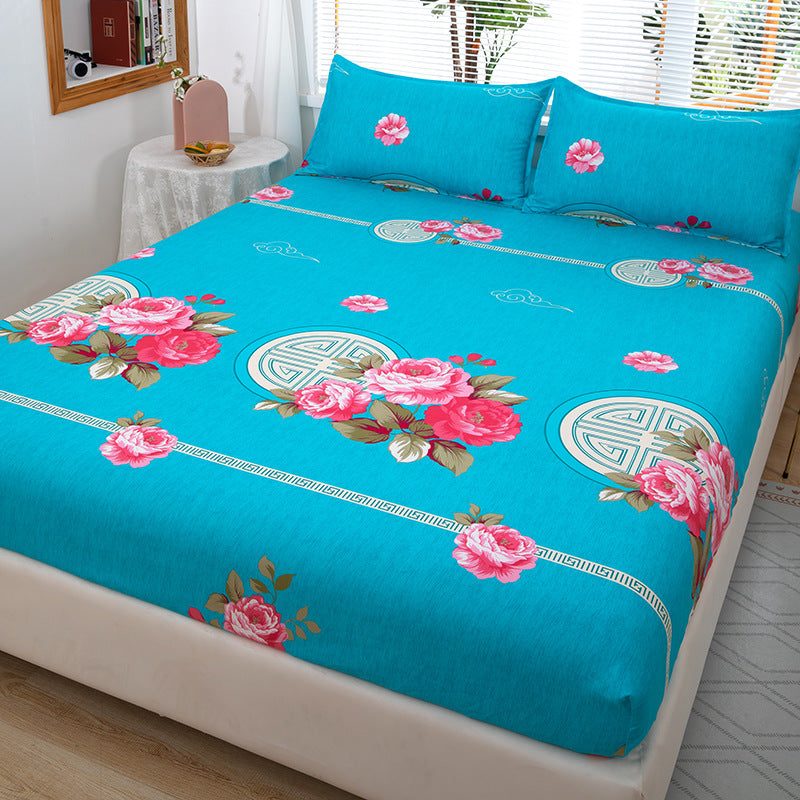Printing fitted sheet bed cover simmons protective dust cover all-inclusive elastic bed cover that won't pill or shrink