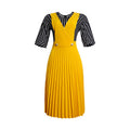 supply fake two-piece set pleated dressloose waist casual african plus size women's pleated skirt