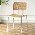 Scandinavian rattan plastic dining chair modern casualfor home backrest chair popularins style restaurant coffee table chair stool