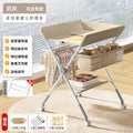 Upgraded model [two-pole keel + storage rack + clothes drying pole + single-layer storage basket + universal silent wheel + multi-level adjustment + three-piece gift set] beige