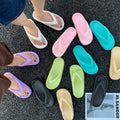 Women's summer flip-flops: thick-soled eva high-elastic rubber & plastic casual beach thong sandals - cross-border hot seller, lightweight & comfortable