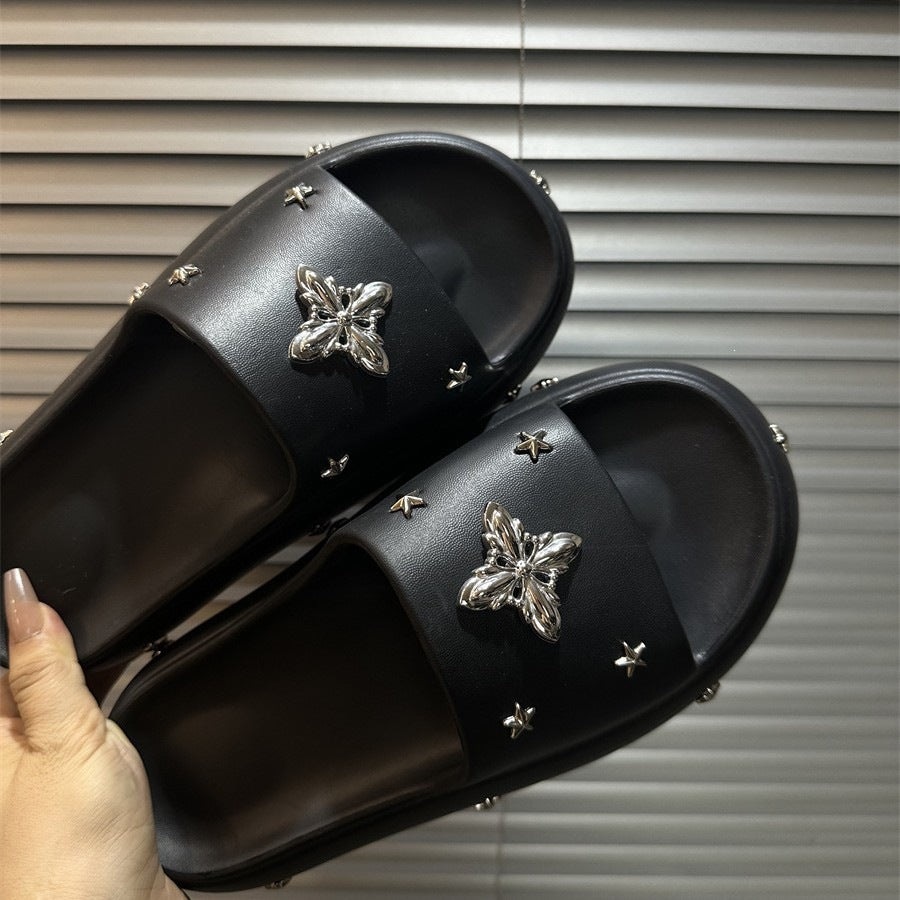 Thick sole star slippers for women summer outwearthick sole2026new arrivalsummerpopular beach outing sandals